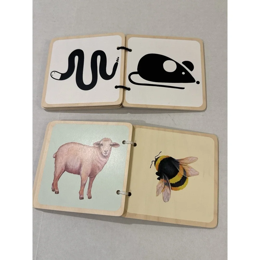 Lovevery Wooden Books - From The Looker Montessori-Based Play Kit (0-12 Weeks)
